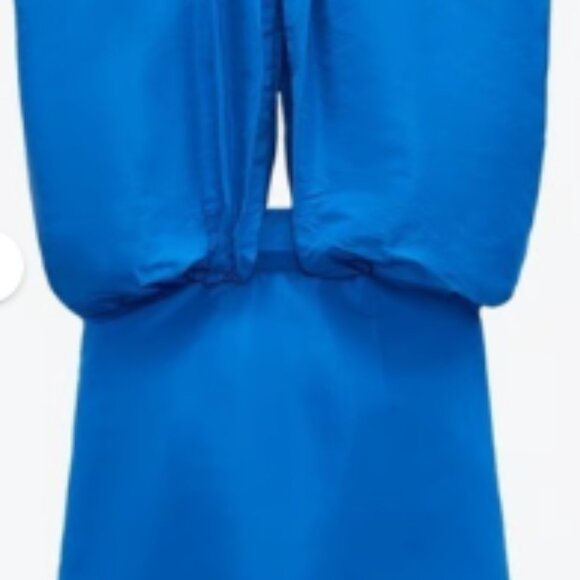 Zara Limited Edition Bluish Voluminous Top Sleeveless Mini Dress - Picture 2 of 4